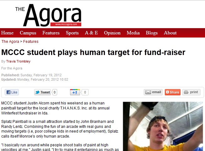 Human Paintball Target Fund Raiser