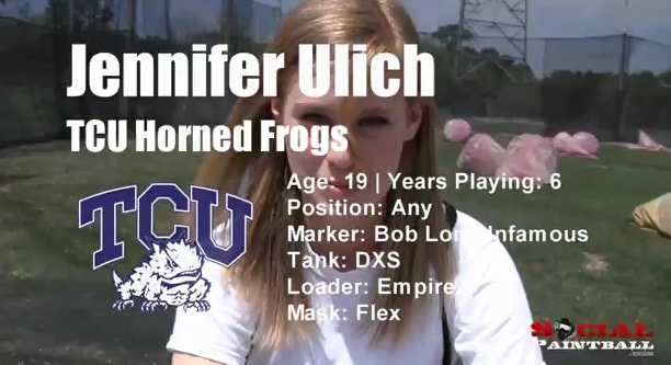 Girls of Paintball – Jennifer Ulich, TCU Horned Frogs, NCPA