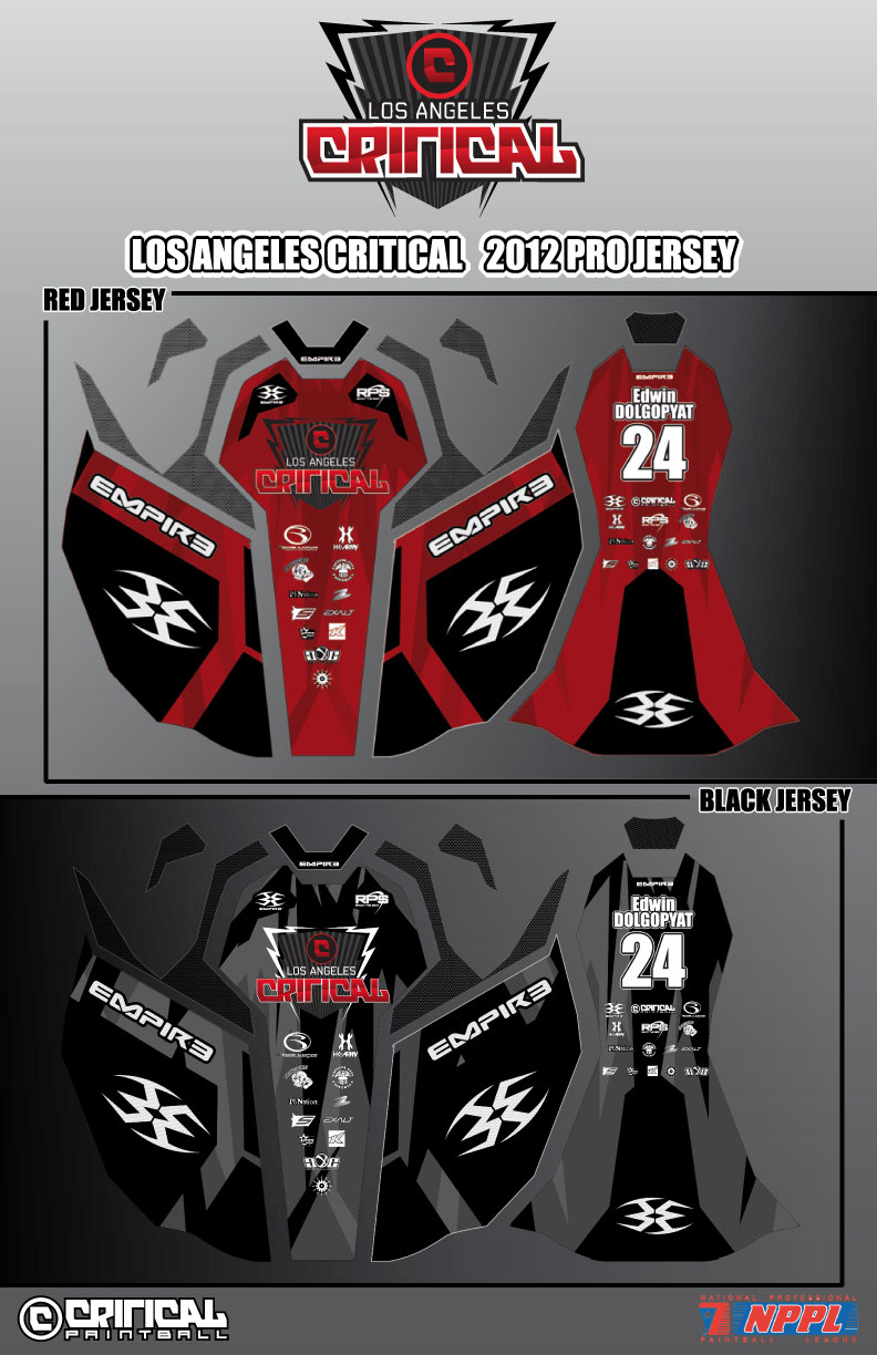 Exclusive: Los Angeles Critical 2012 NPPL Professional Jerseys Released