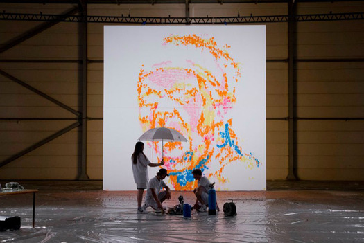 Nike Creates Paintball Portrait of Rafael Nadal