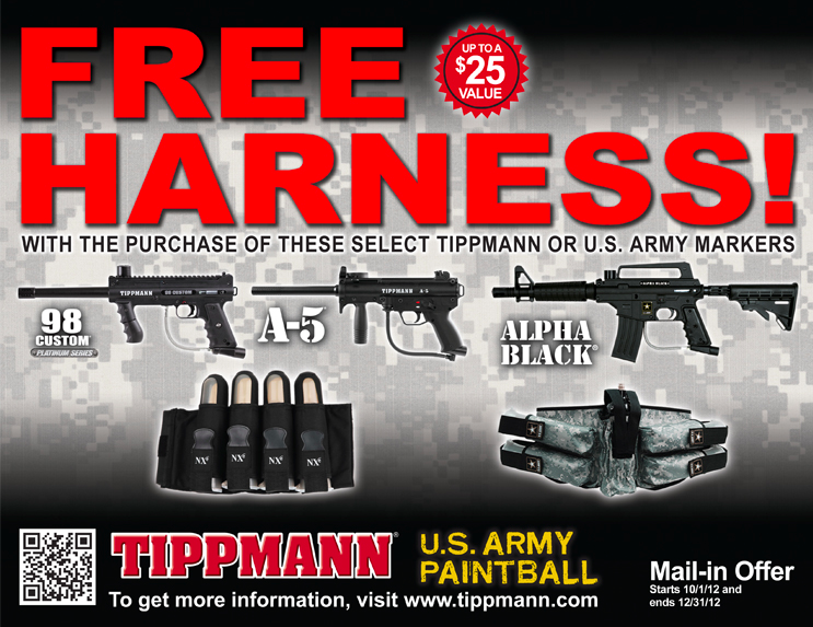 Tippmann Offers Free Harness with Purchase of Select Markers