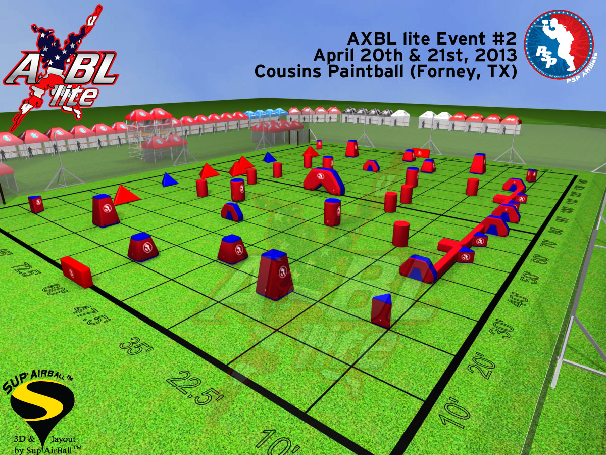 2013 AXBL-Lite G.I. Sportz Open, Event #2 Field Layout Released