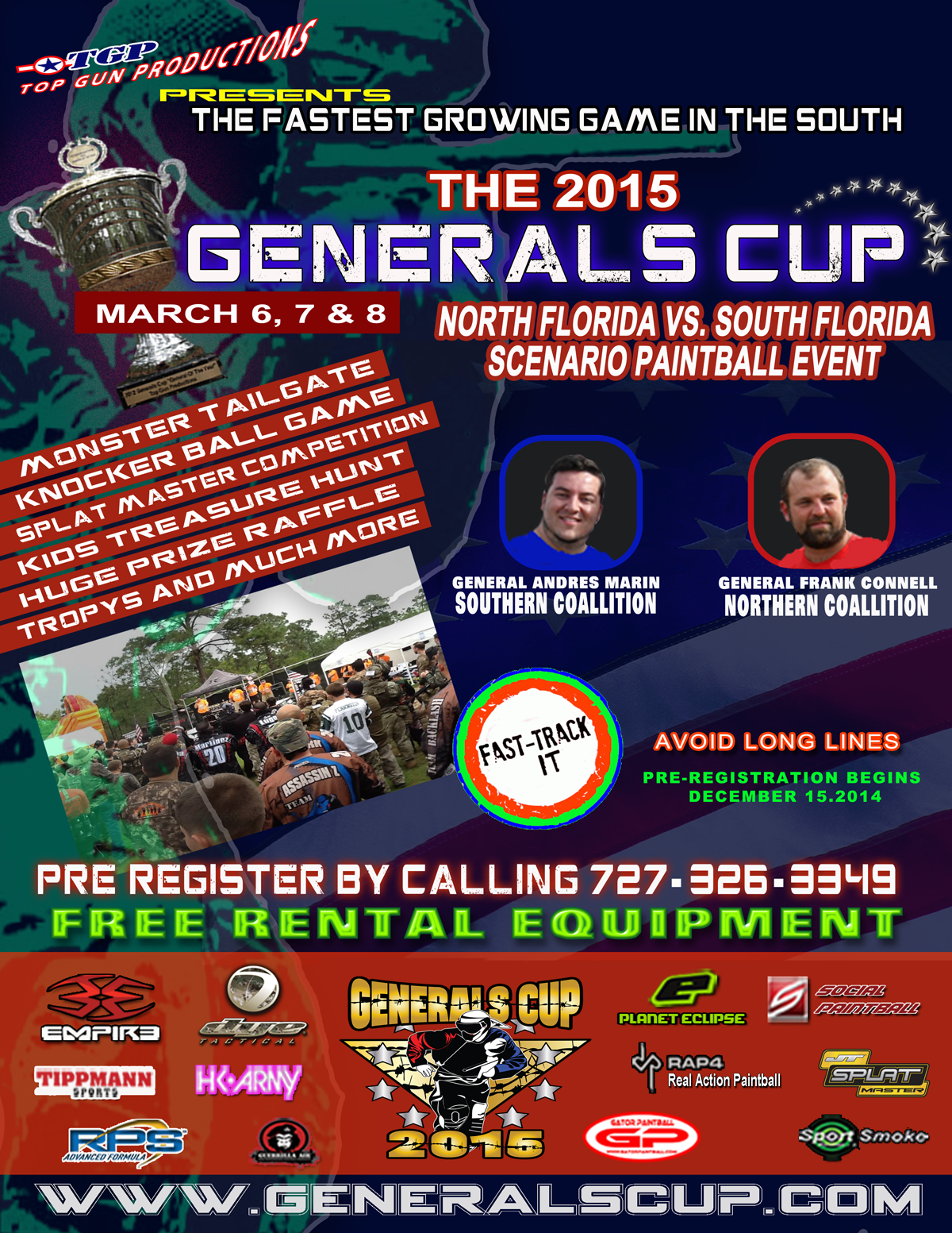 Register for the 2015 Generals Cup