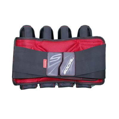 Social Paintball Grit Pack Harness 4 + 7 Black Red Back