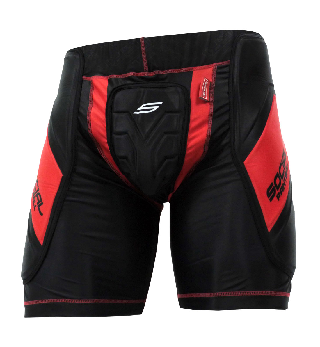 Grit Slider Shorts, Black Red