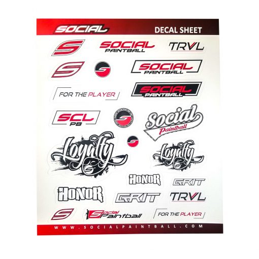 Social Paintball Stickers Decal Sheet Set New Stickers