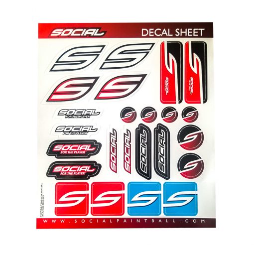 Social Paintball Stickers Decal Sheet Set Throwback Stickers