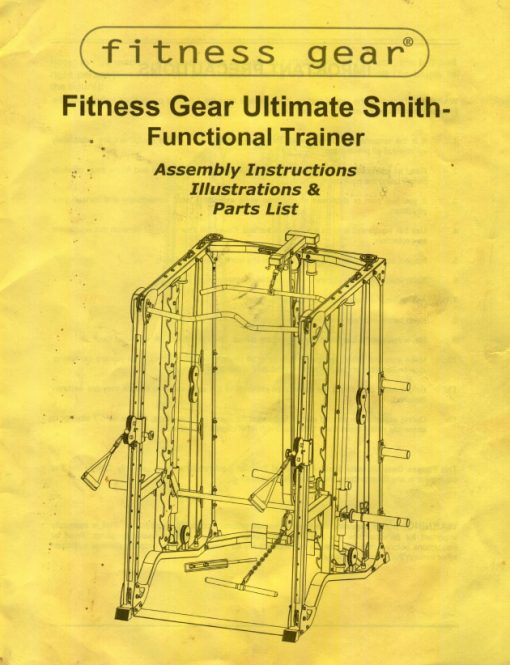 Fitness Gear Ultimate SmithFunctional Trainer PDF Assembly