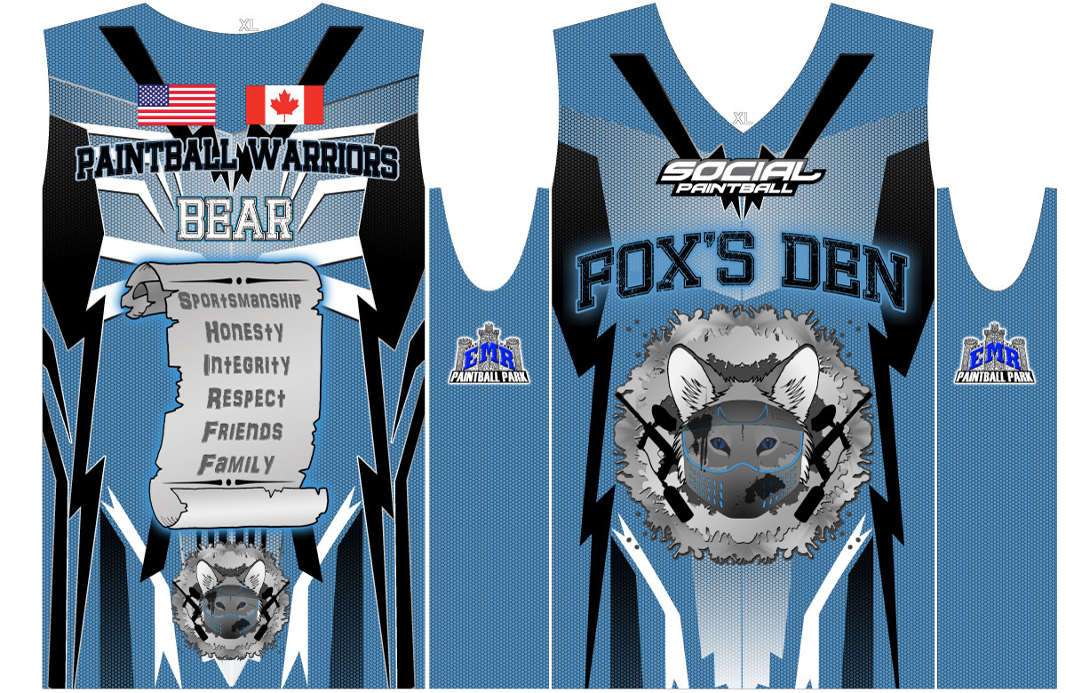 Fox's Den Sleeveless Jersey, Connecticut Teal - Social Paintball