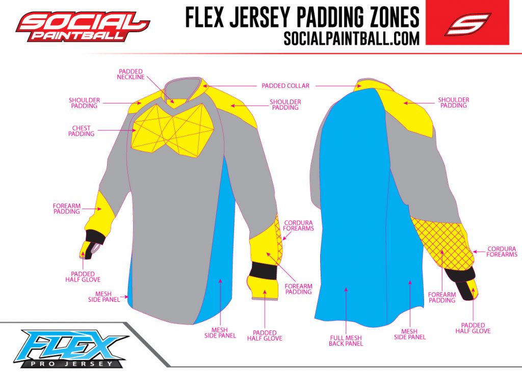 Destiny Paintball Full Padded Flex Jersey, Purple 2018 Social Paintball