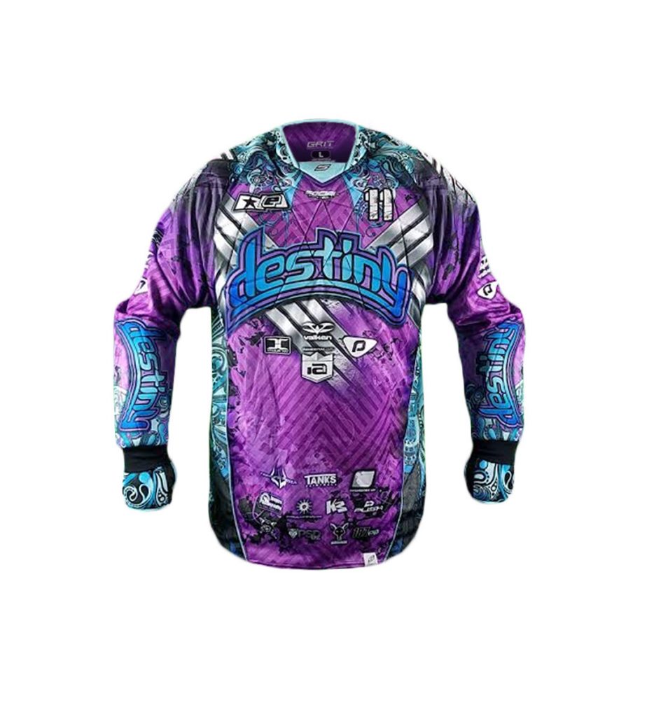 Destiny Paintball Full Padded Flex Jersey, Purple 2017 Social Paintball