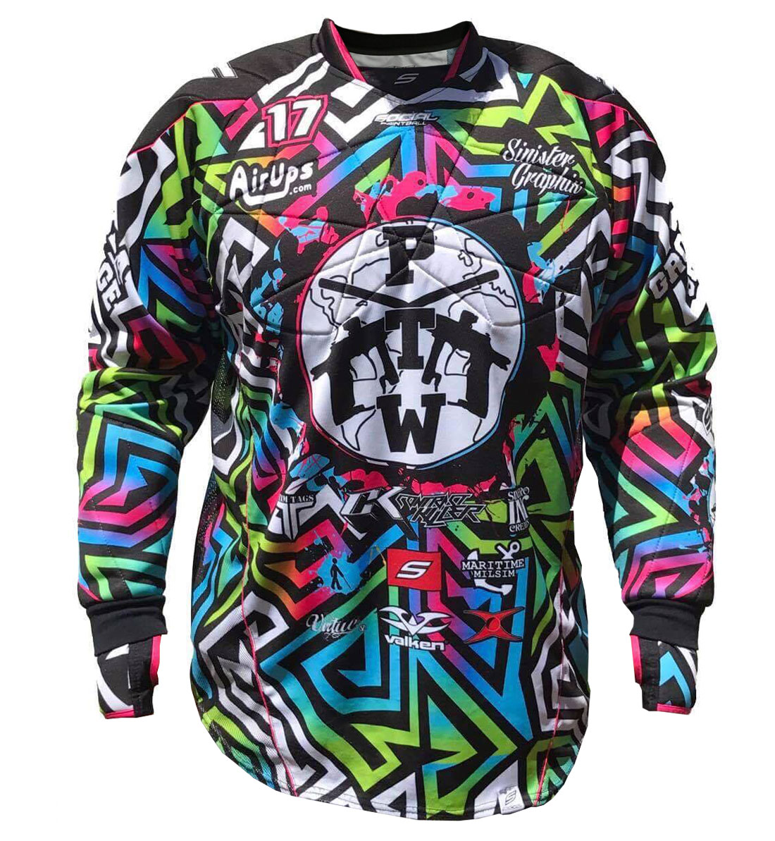 PTW Paintball Jersey Full Padded Flex Jersey, Psycho