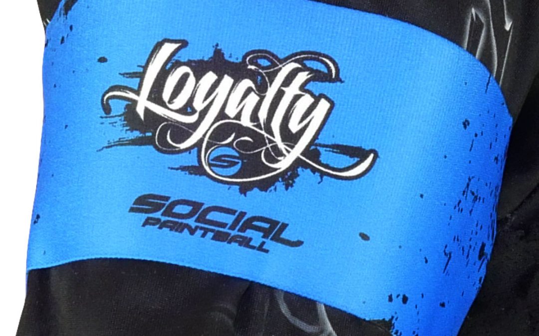VELCRO&reg; Paintball Team Armband, Loyalty Blue