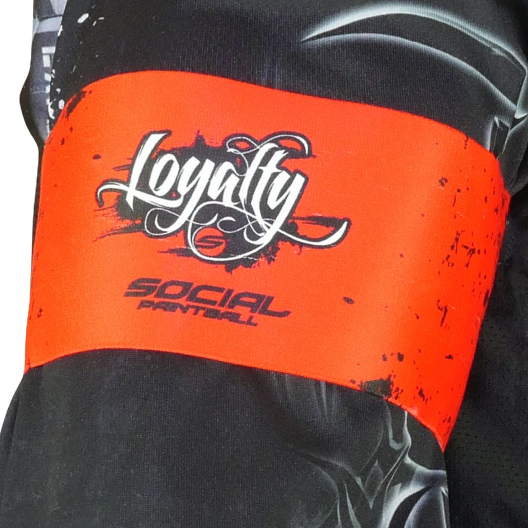 VELCRO® Paintball Team Armband, Loyalty Red Social Paintball