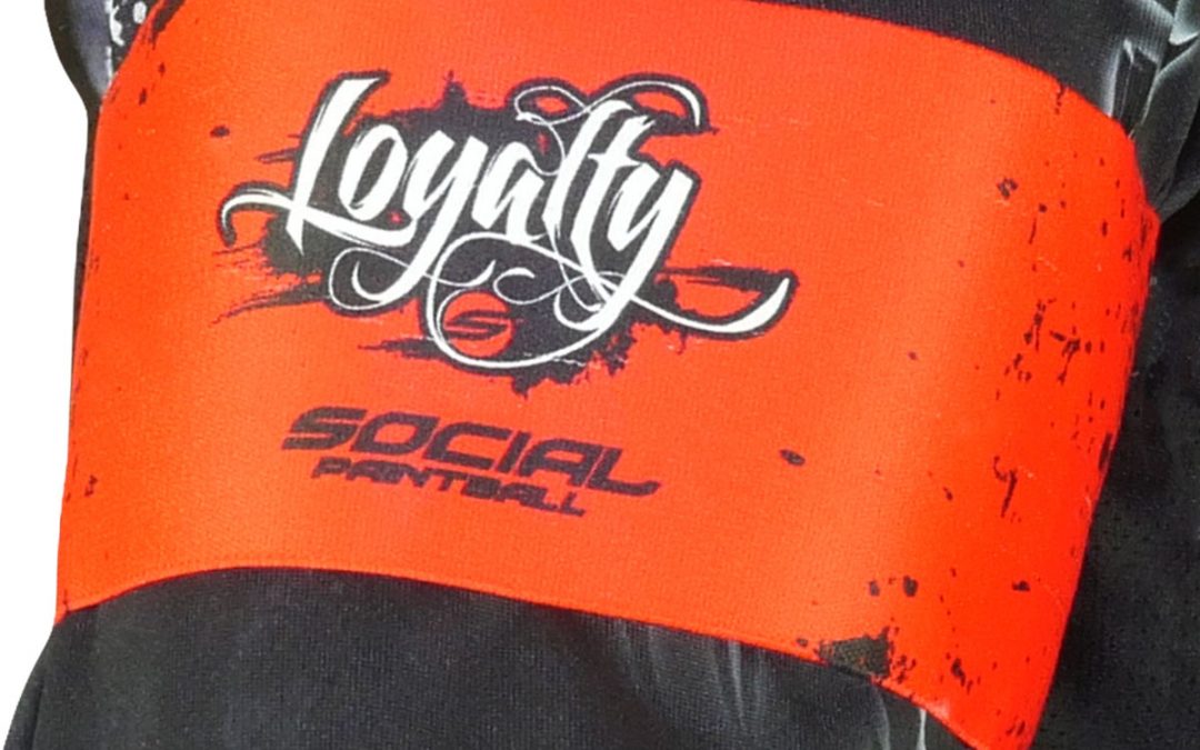 VELCRO&reg; Paintball Team Armband, Loyalty Red