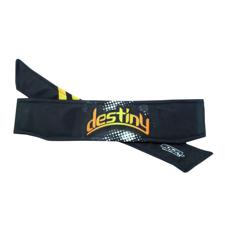 Headband, Destiny, Yellow Black - Social Paintball