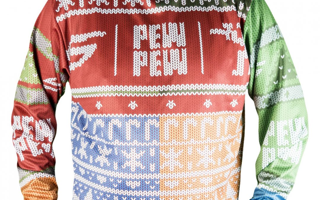 Ugly Christmas Sweater, Social Pew Pew