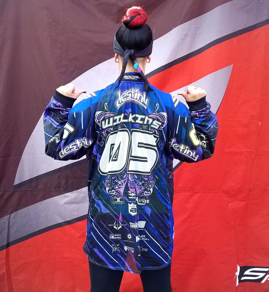 Destiny Paintball Full Padded Flex Jersey, Purple 2018 Social Paintball