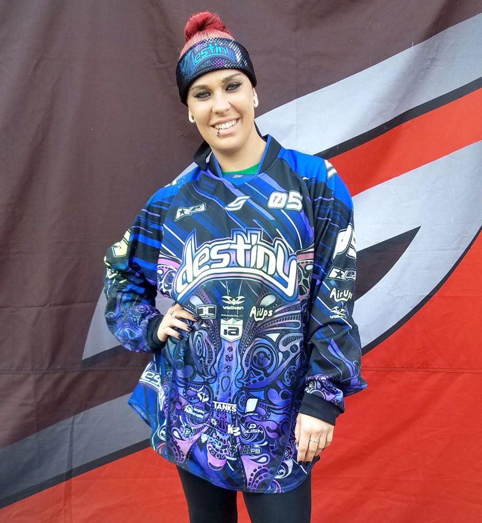 Destiny Paintball Full Padded Flex Jersey, Purple 2018 Social Paintball