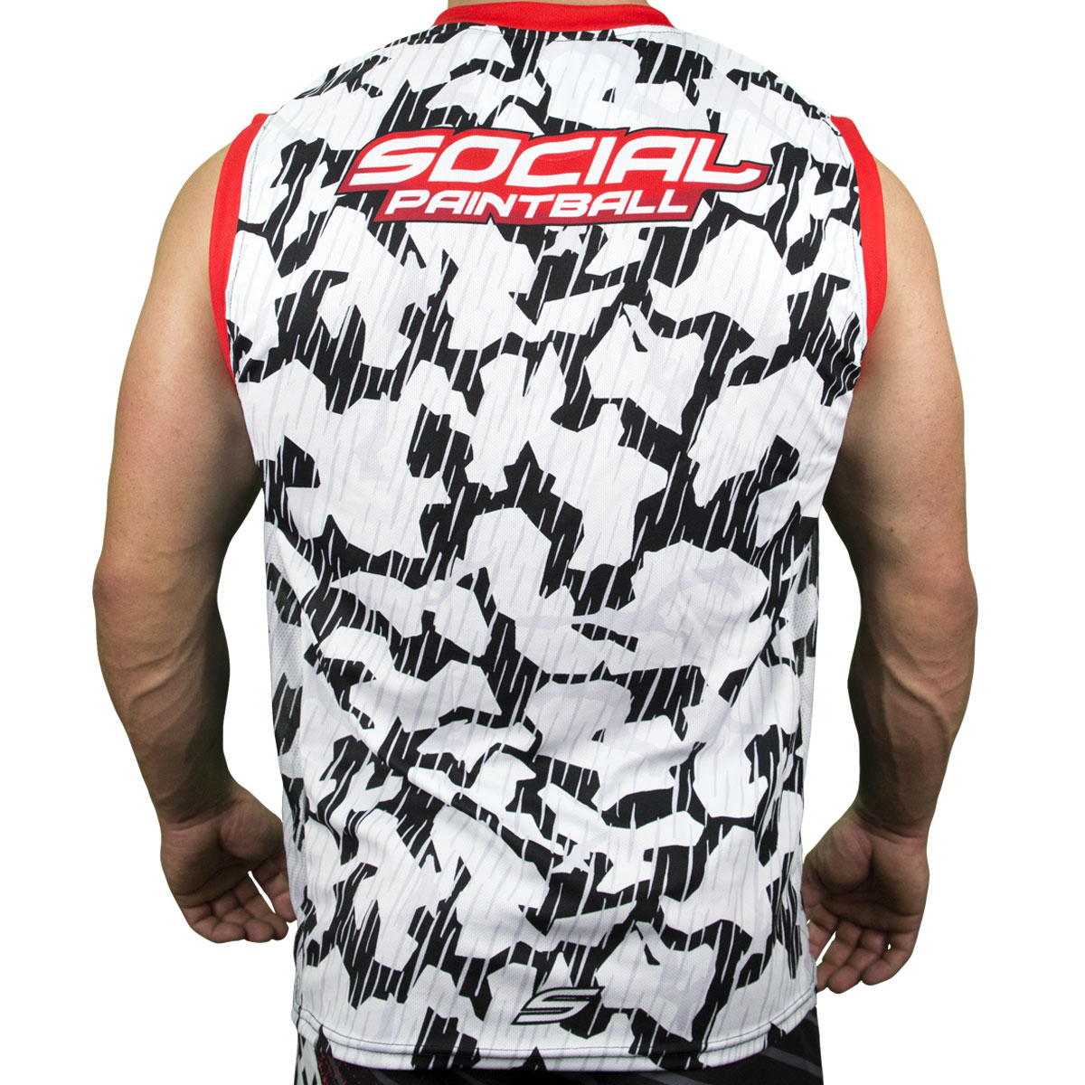 Social USA with Mesh Sides Social Paintball Sleeveless Jersey 