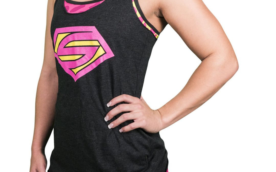 Women’s Racerback Tank, Super Social Black