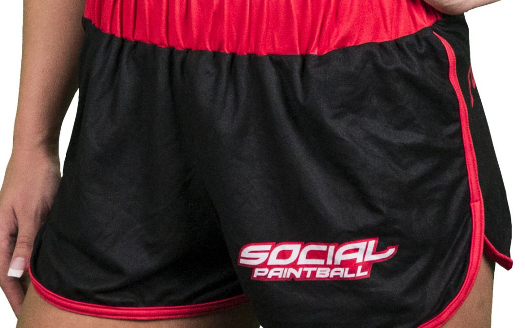 Women’s Shorts, Black Red “For The Player”