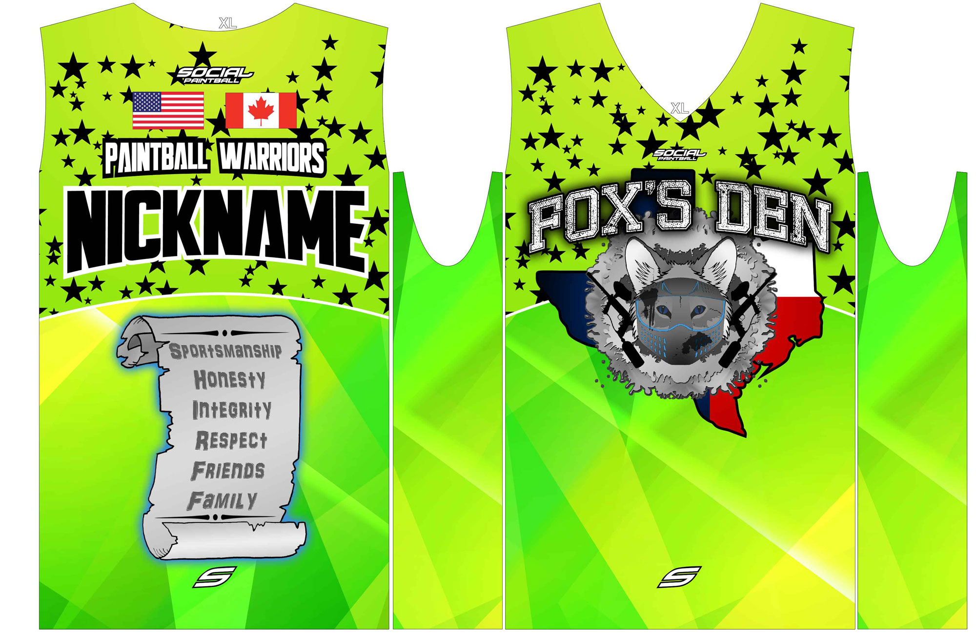 Fox's Den Sleeveless Jersey, Connecticut Teal - Social Paintball