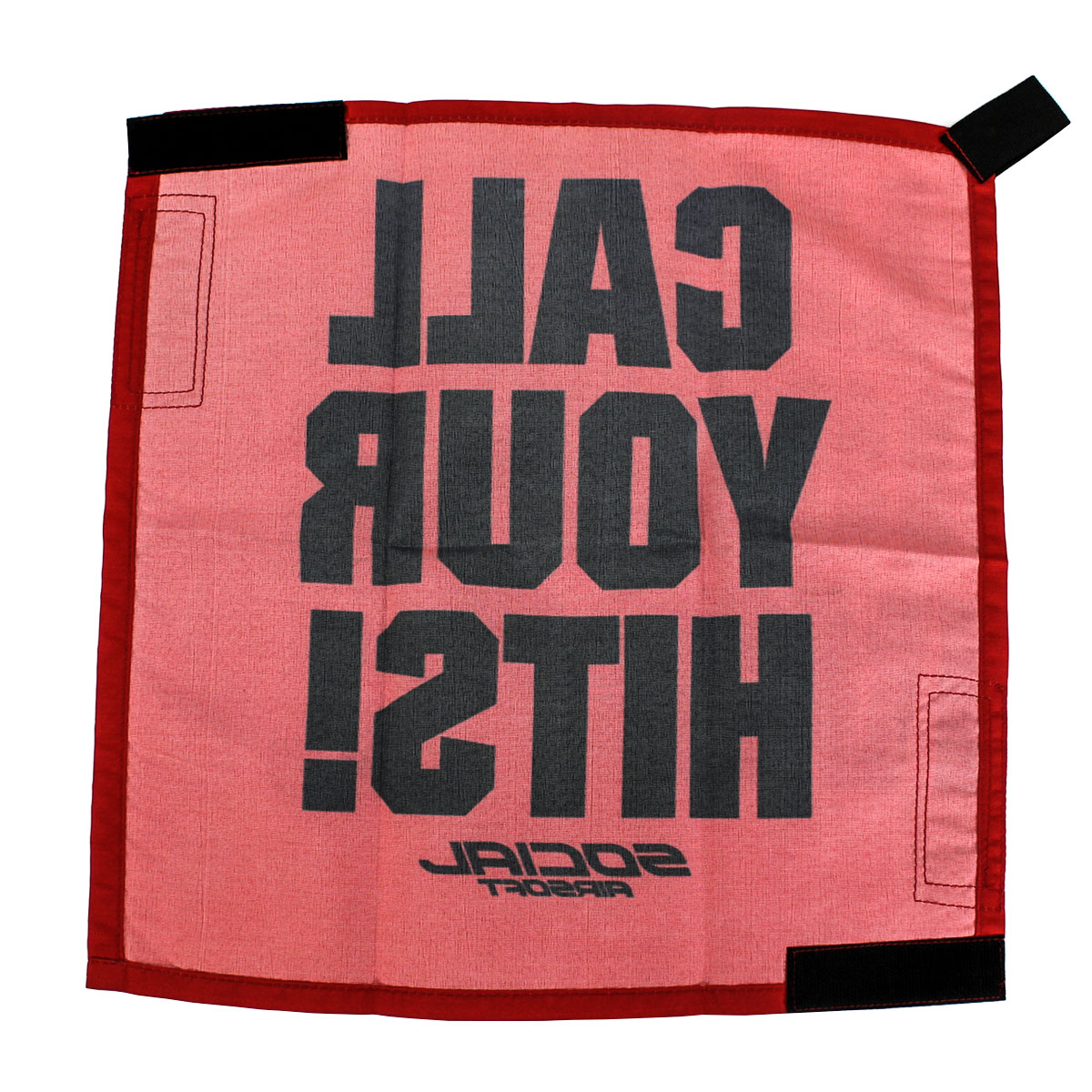 Airsoft Dead Rag,"Call Your Hits" Red Kill Rag w/Velcro and Reflective