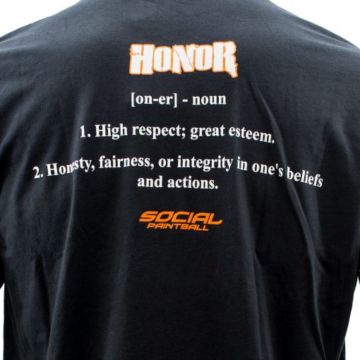 Social Paintball Men's Crew Shirt, Honor Black Back