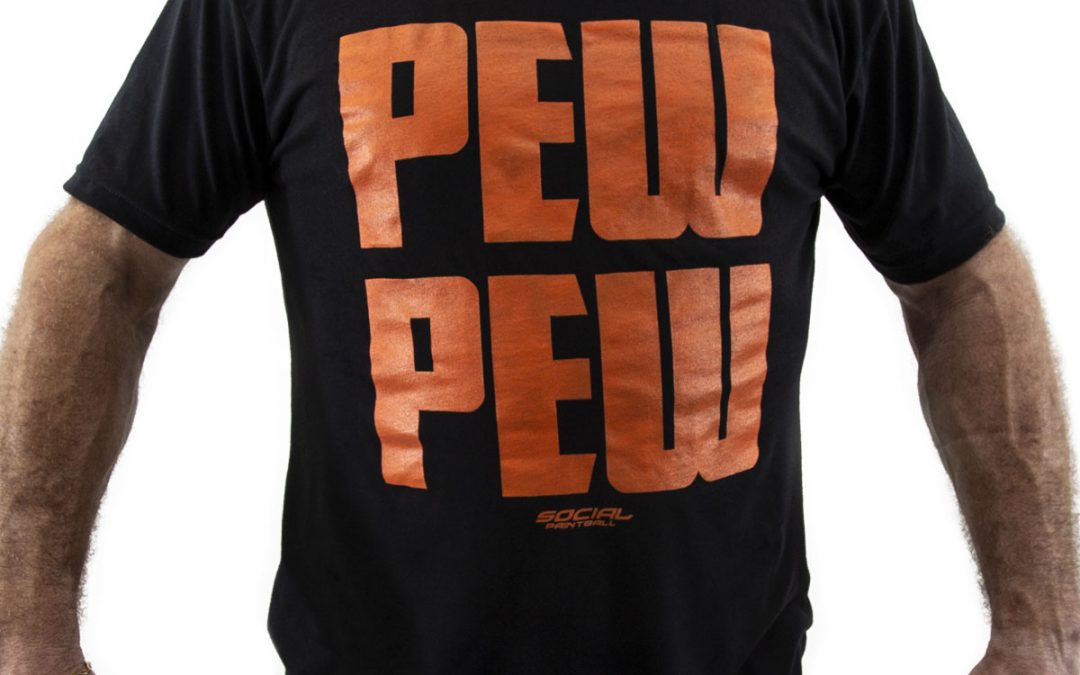 Men’s Crew Shirt, Pew Pew Black