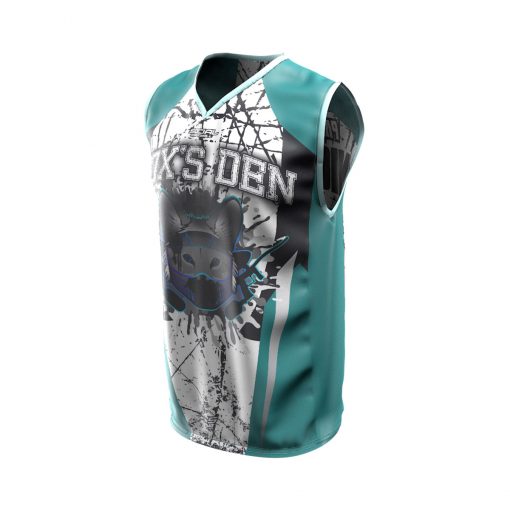 Fox's Den Sleeveless Jersey, Connecticut Teal Front