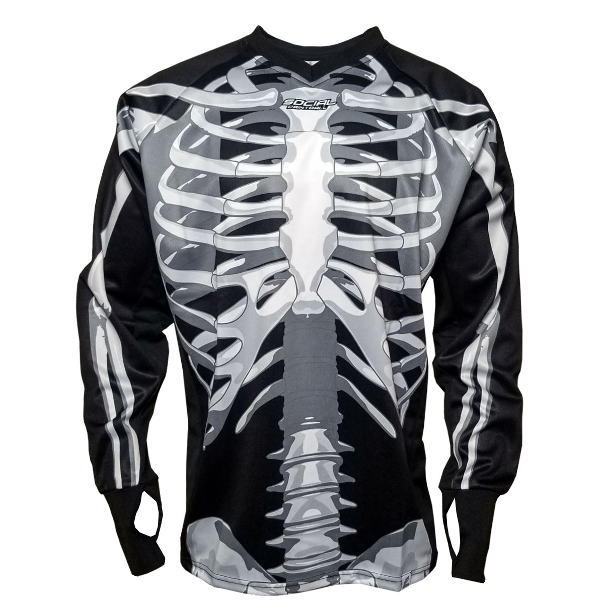 Skeleton Bones, Unpadded SMPL Paintball Jersey - Social Paintball