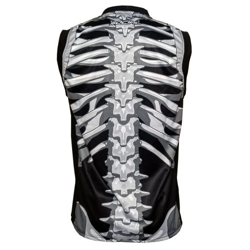 Social Paintball Grit Sleeveless Jersey, Skeleton Bones Back