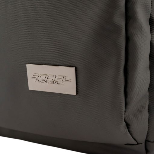 Social Paintball TRVL Backpack, 30L Travel Bag Emblem Close Up