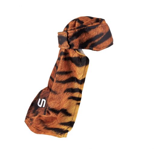 Social Paintball Headwrap, Orange Tiger Right