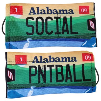 Social Paintball Barrel Cover, Alabama State License Plate
