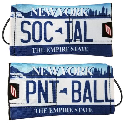 Social Paintball Barrel Cover, New York Empire State License Plate