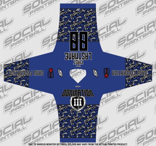 2020 Paintball Charleston Domination 3 Custom Event SMPL Jersey, Blue Sanu Federation