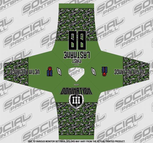 2020 Paintball Charleston Domination 3 Custom Event SMPL Jersey, Green Vetin Alliance