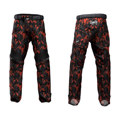 Custom Grit v3 Social Paintball Pants Blood Camo Red