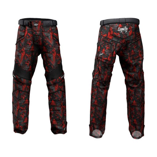 Custom Grit v3 Social Paintball Pants Hyper Camo Scarlet
