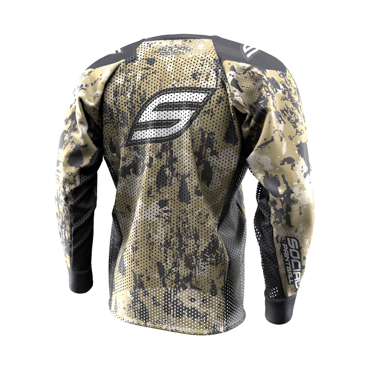 Grunge Camo Tan SMPL Paintball Jersey - Social Paintball