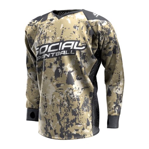 Grunge Camo Tan SMPL Paintball Jersey Front