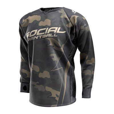 Woodland Camo SMPL Paintball Jersey Front