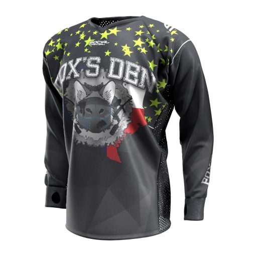 Fox's Den Unpadded SMPL Jersey, Texas Black Slime Front