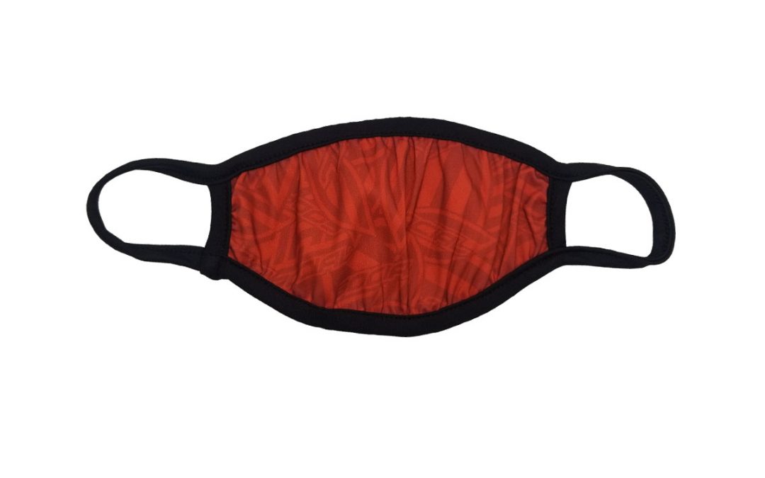 Face Mask Cover, Child, Red Social Pattern