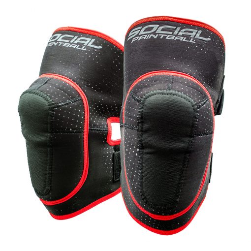 Social Paintball SMPL Knee Pads, Black Red