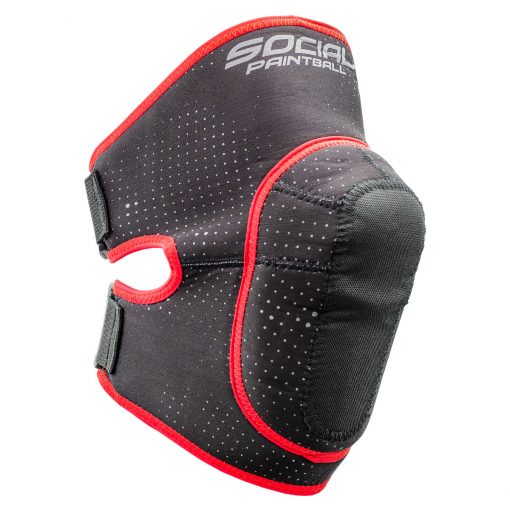 Social Paintball SMPL Knee Pads, Black Red Right