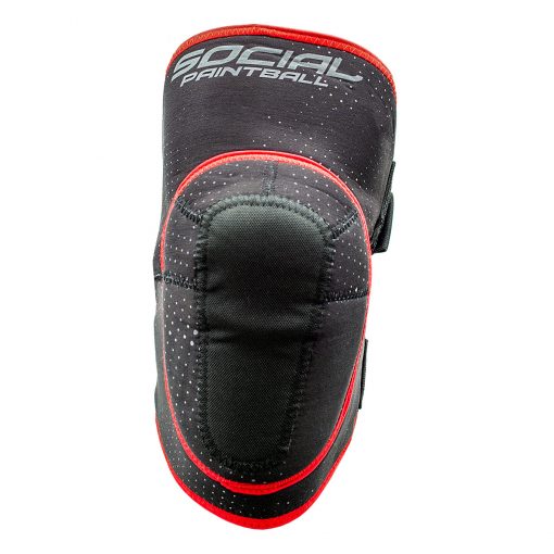 Social Paintball SMPL Knee Pads, Black Red Single