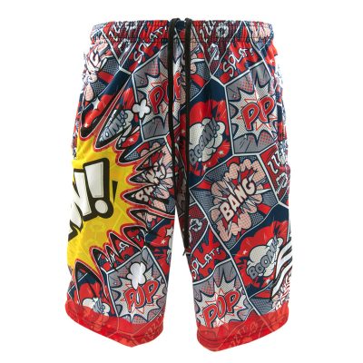 Social Paintball Grit Shorts, Pew Pop Art Front